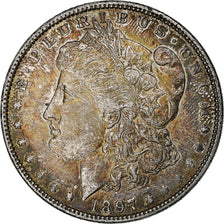 United States, Dollar, Morgan, 1897, Philadelphia, Silver, AU(55-58)