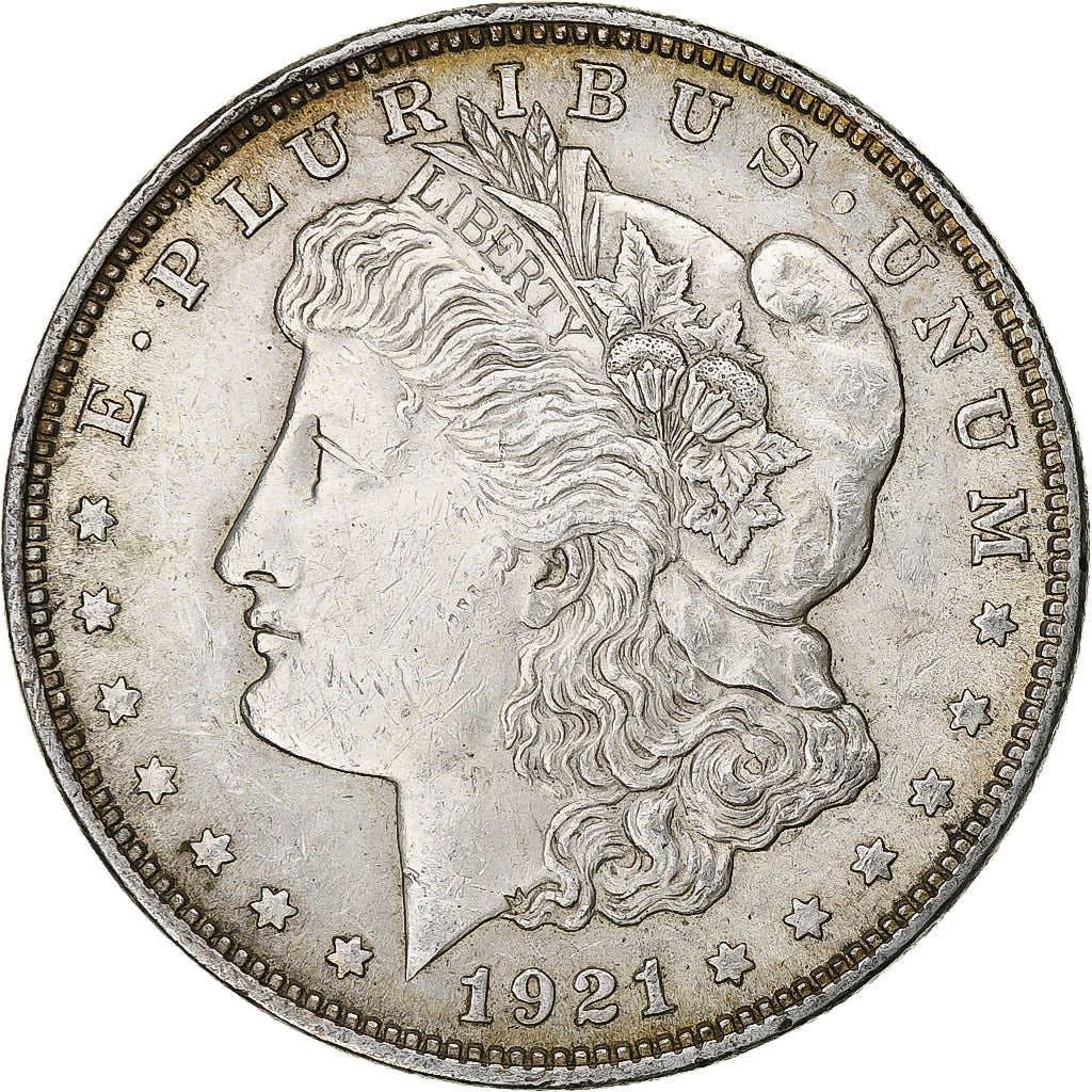 United States, Dollar, Morgan, 1921, Philadelphia, Silver, AU(55-58)
