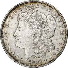 United States, Dollar, Morgan, 1921, Philadelphia, Silver, AU(55-58)