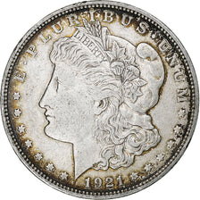 United States, Dollar, Morgan, 1921, Denver, Silver, EF(40-45)
