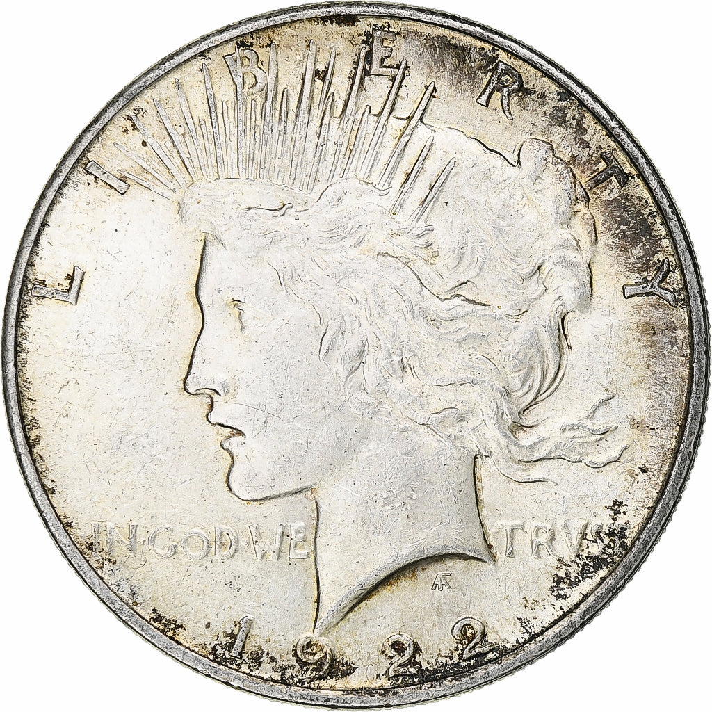 United States, Dollar, Peace, 1922, Philadelphia, Silver, AU(50-53)