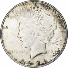 United States, Dollar, Peace, 1922, Philadelphia, Silver, AU(50-53)