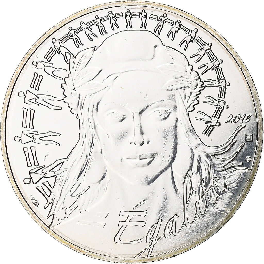 France, 20 Euro, Marianne, Egalité, 2018, MDP, Silver, MS(64)