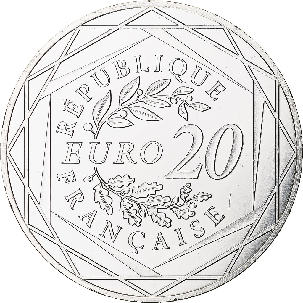 France, 20 Euro, Marianne, Egalité, 2018, MDP, Silver, MS(64)