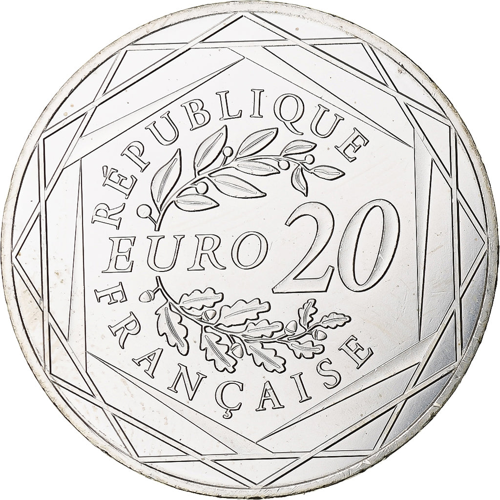 France, 20 Euro, Marianne, Fraternité, 2019, MDP, Silver, MS(64)