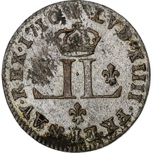 França, Louis XIV, XXX Deniers aux 2 L couronnés, 1710, Metz, Lingote