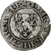 France, Charles VI, Blanc Guénar, 1380-1422, Angers, Billon, TTB, Duplessy:377A