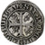 France, Charles VI, Blanc Guénar, 1380-1422, Angers, Billon, TTB, Duplessy:377A