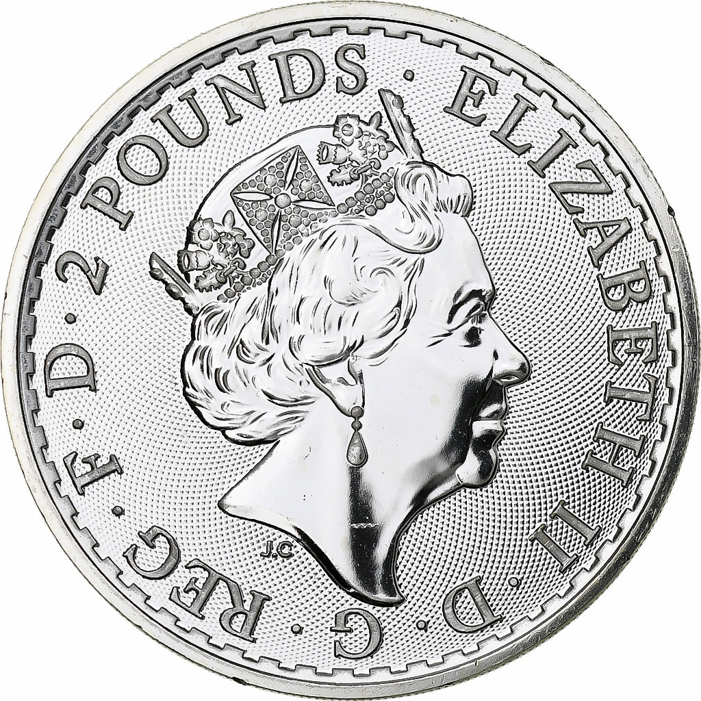 Great Britain, Elizabeth II, 2 Pounds - 1 Oz, Britannia, 2020, London, Silver
