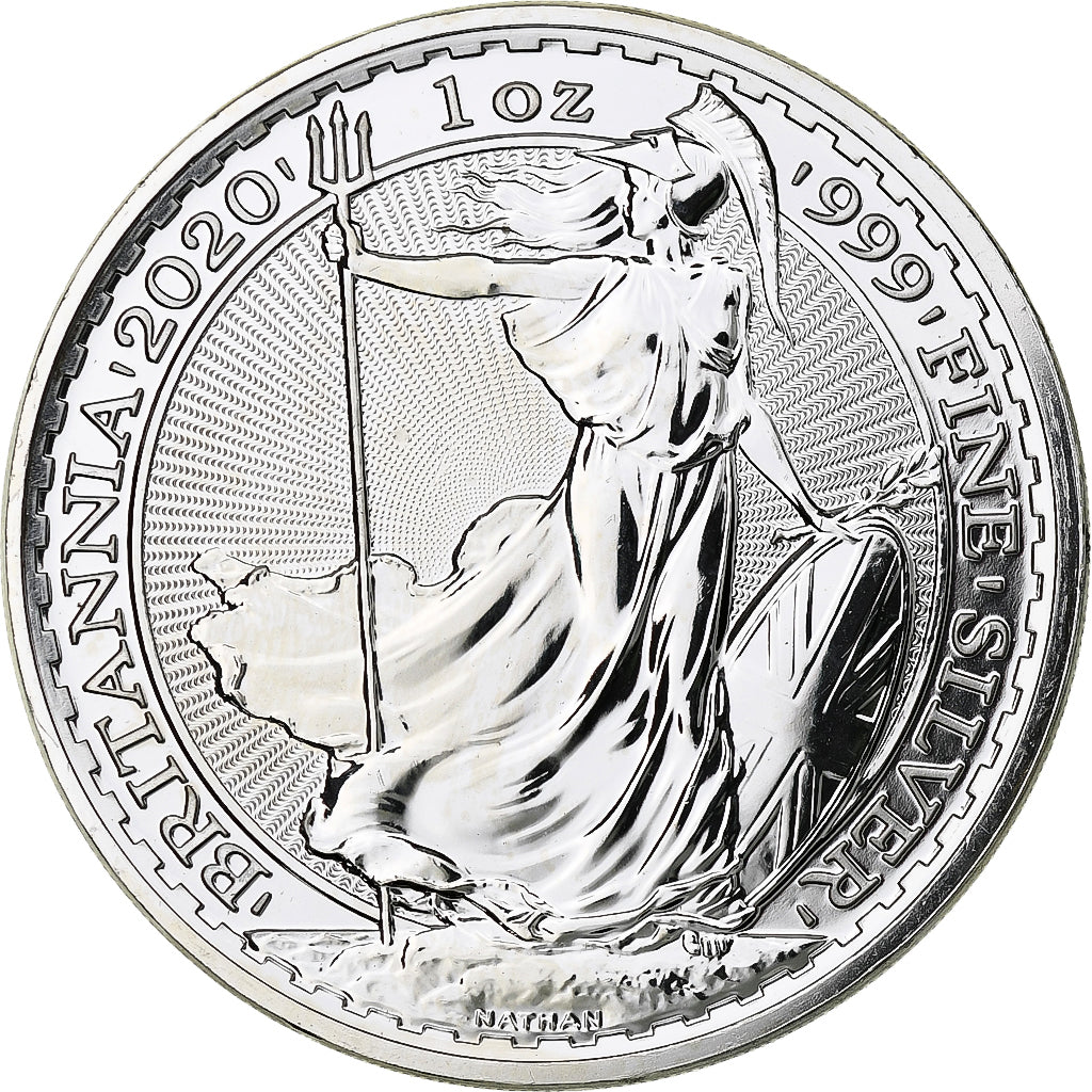 Great Britain, Elizabeth II, 2 Pounds - 1 Oz, Britannia, 2020, London, Silver