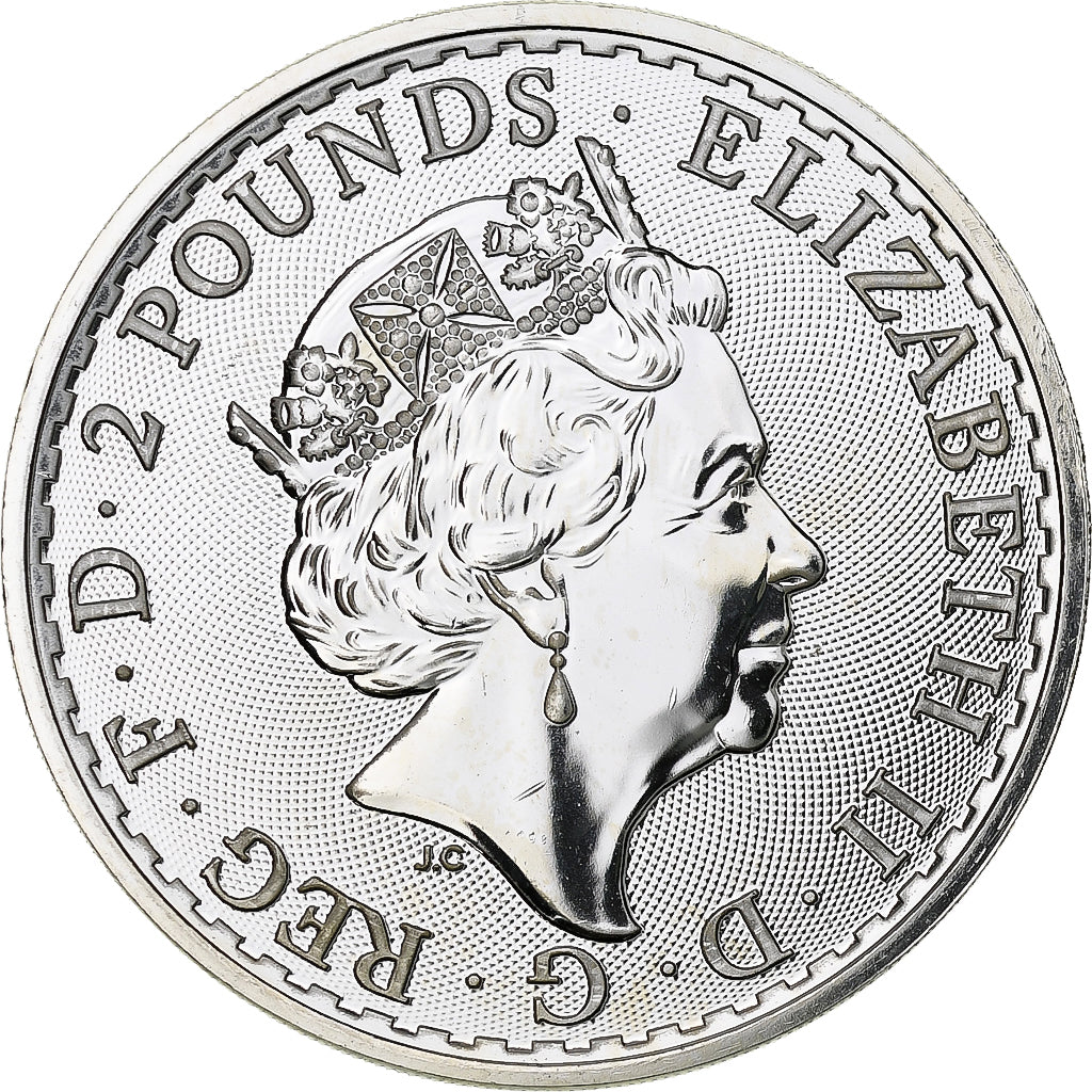 Great Britain, Elizabeth II, 2 Pounds - 1 Oz, Britannia, 2020, London, Silver