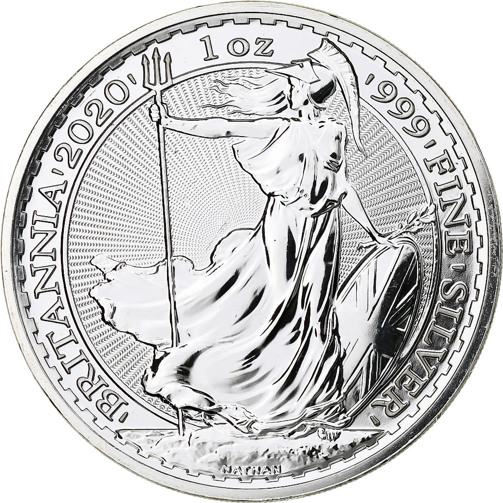Great Britain, Elizabeth II, 2 Pounds - 1 Oz, Britannia, 2020, London, Silver