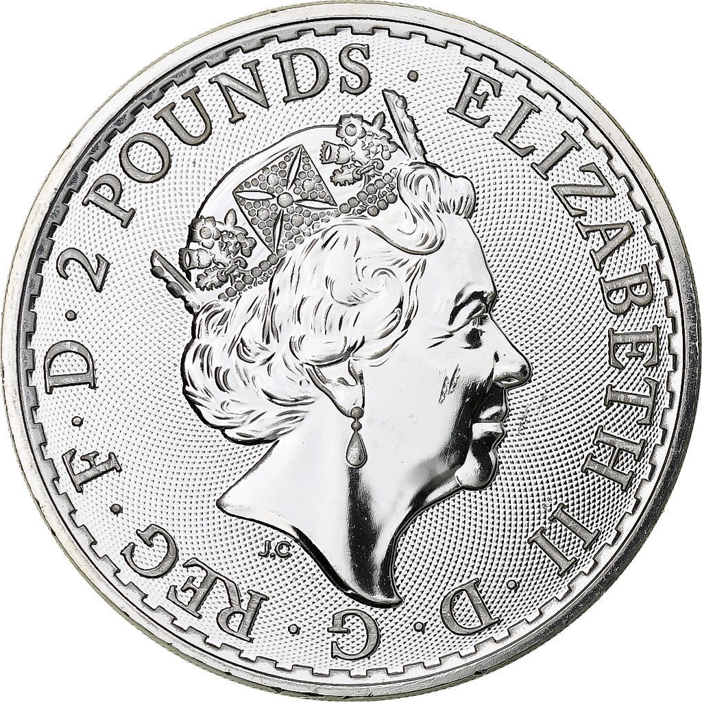 Great Britain, Elizabeth II, 2 Pounds - 1 Oz, Britannia, 2020, London, Silver