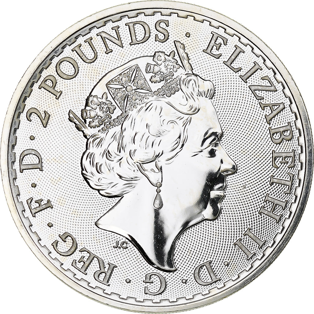 Great Britain, Elizabeth II, 2 Pounds - 1 Oz, Britannia, 2020, London, Silver