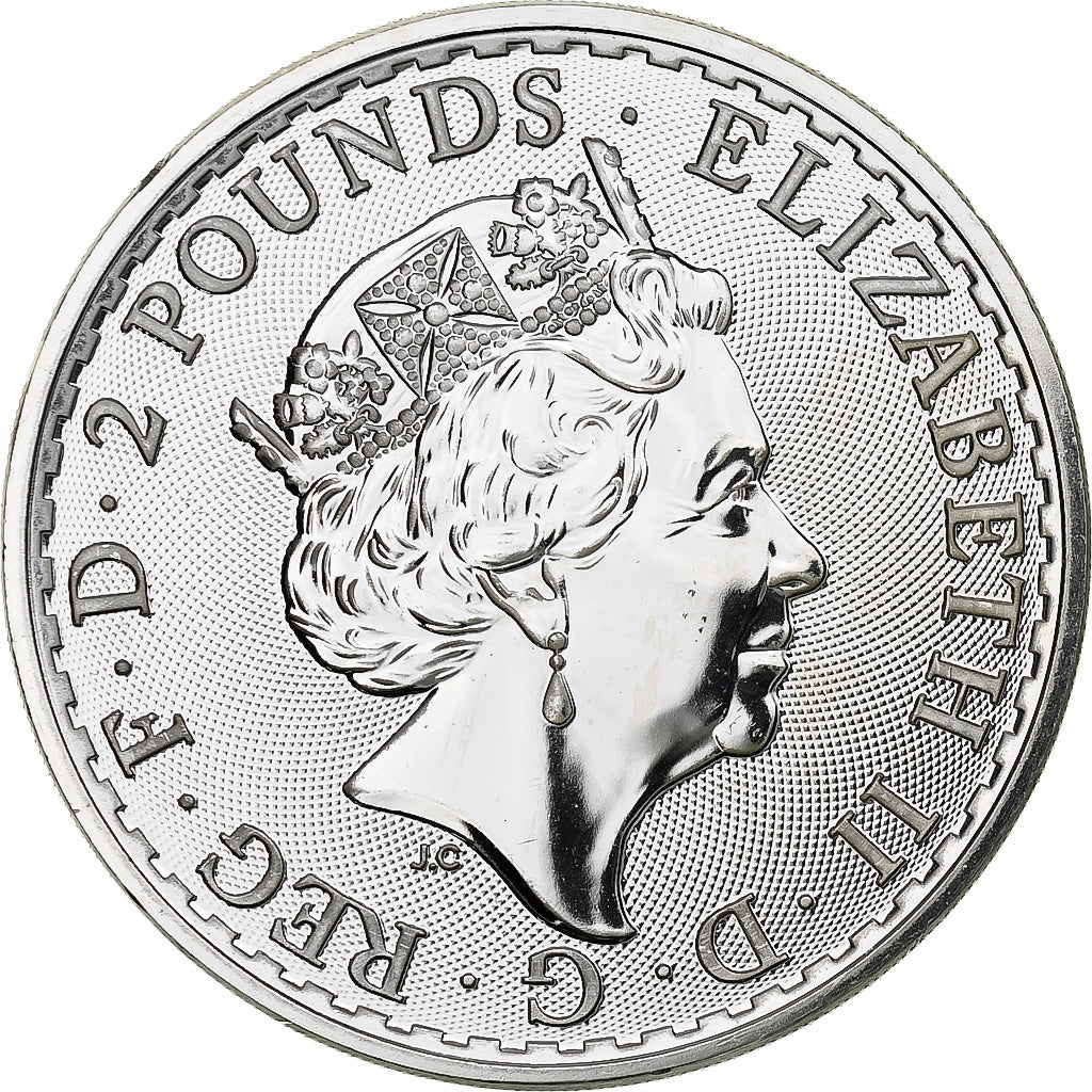 Great Britain, Elizabeth II, 2 Pounds - 1 Oz, Britannia, 2020, London, Silver