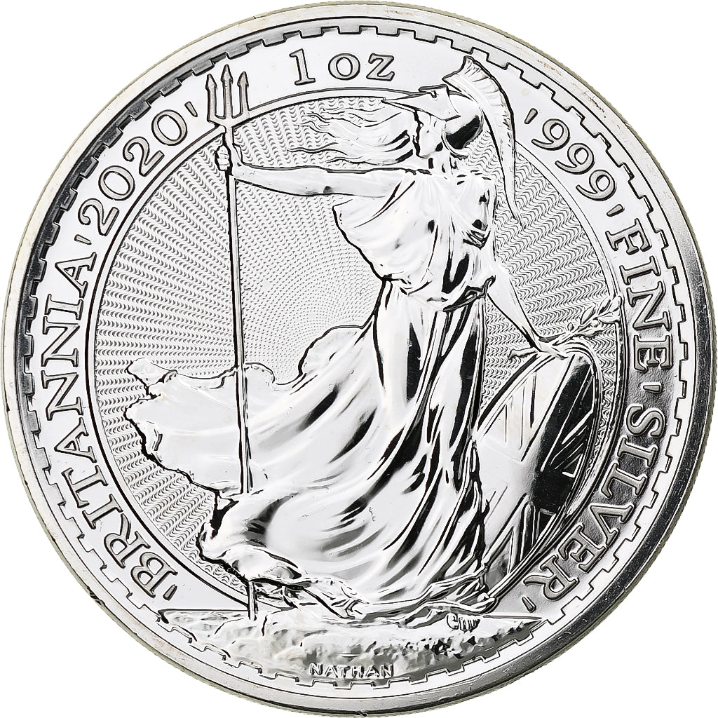 Great Britain, Elizabeth II, 2 Pounds - 1 Oz, Britannia, 2020, London, Silver