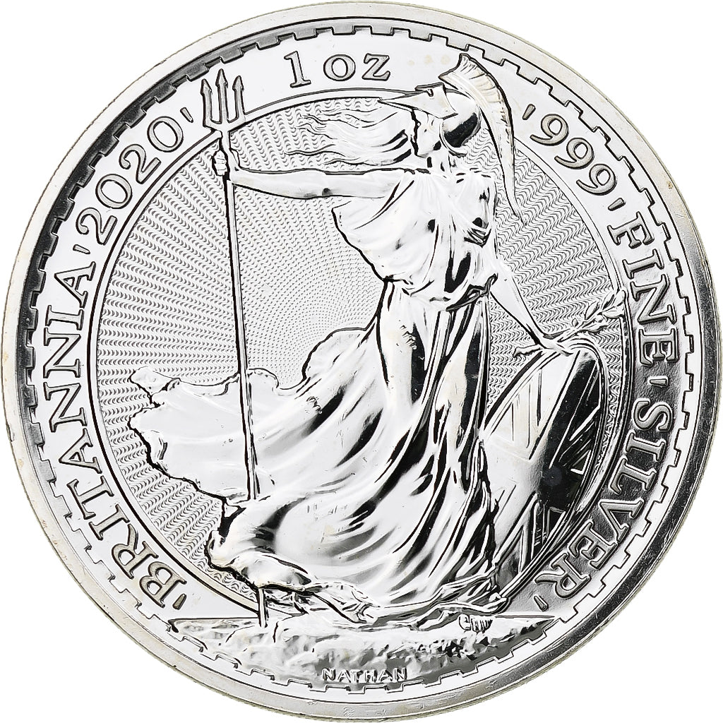 Great Britain, Elizabeth II, 2 Pounds - 1 Oz, Britannia, 2020, London, Silver