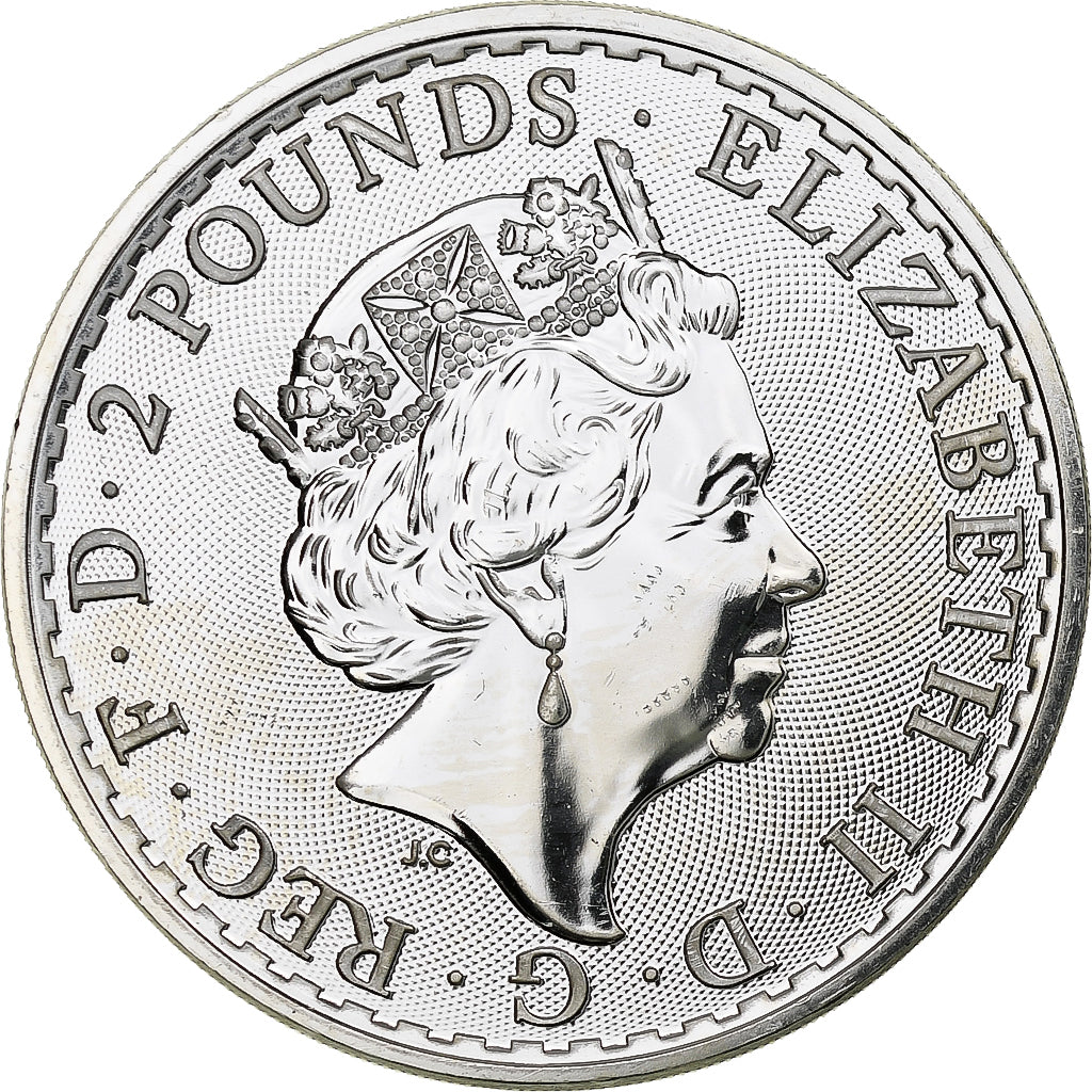Great Britain, Elizabeth II, 2 Pounds - 1 Oz, Britannia, 2020, London, Silver