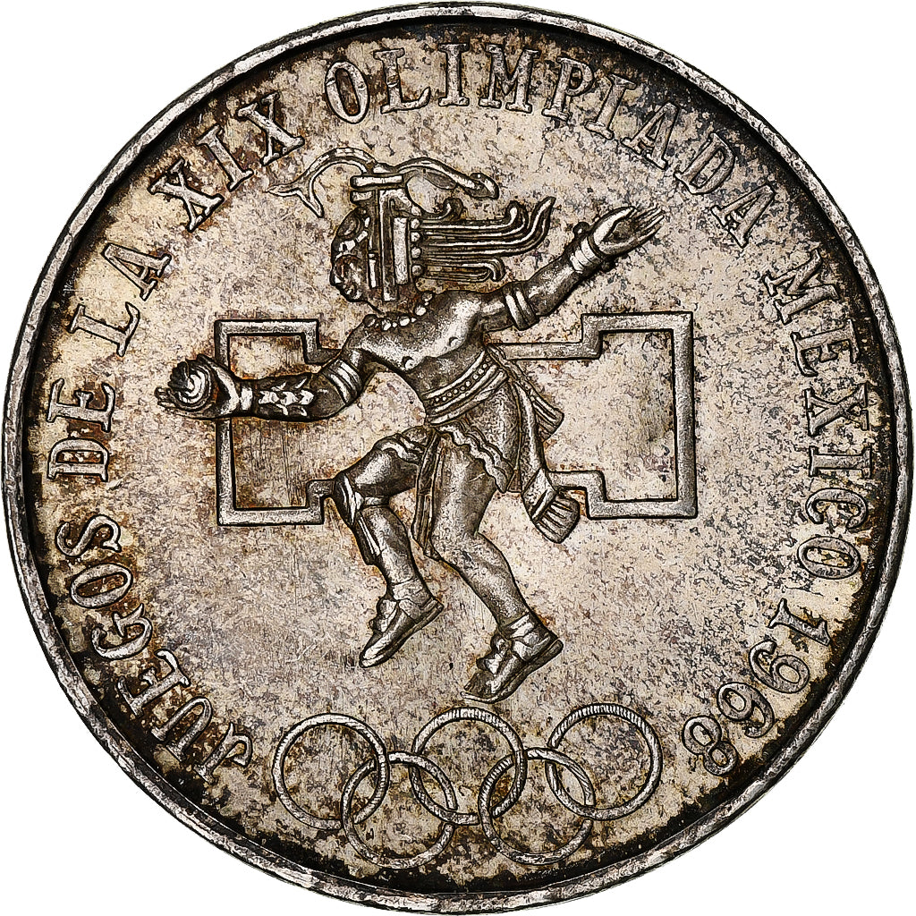 Mexique, 25 Pesos, Summer Olympics - Mexico, 1968, Mexico City, Argent, SUP
