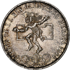 Mexique, 25 Pesos, Summer Olympics - Mexico, 1968, Mexico City, Argent, SUP