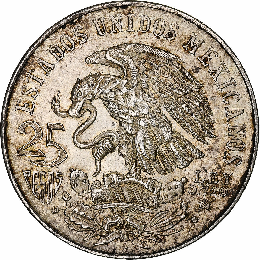 Mexique, 25 Pesos, Summer Olympics - Mexico, 1968, Mexico City, Argent, SUP