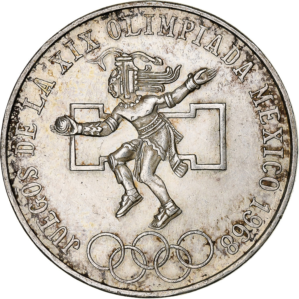 Mexique, 25 Pesos, Summer Olympics - Mexico, 1968, Mexico City, Argent, SUP+