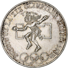 Mexique, 25 Pesos, Summer Olympics - Mexico, 1968, Mexico City, Argent, SUP+