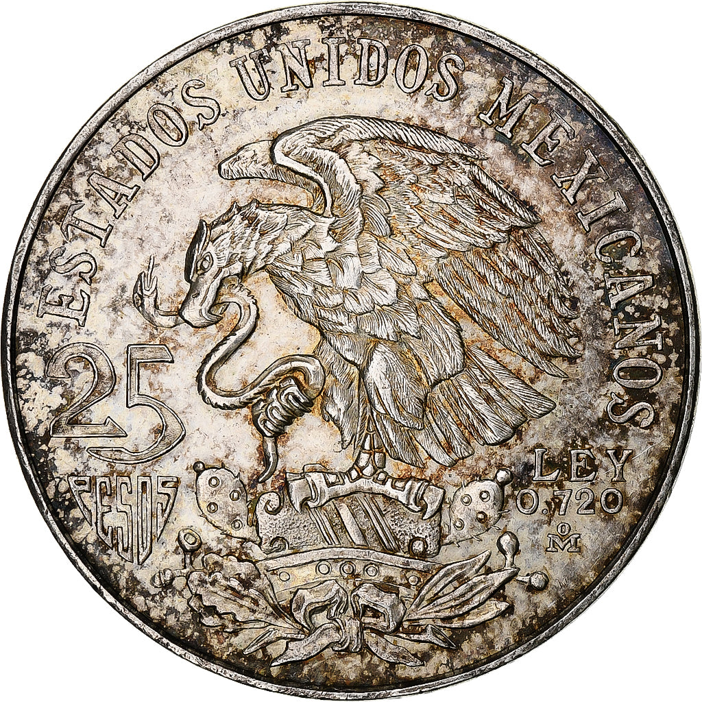 Mexique, 25 Pesos, Summer Olympics - Mexico, 1968, Mexico City, Argent, SUP+