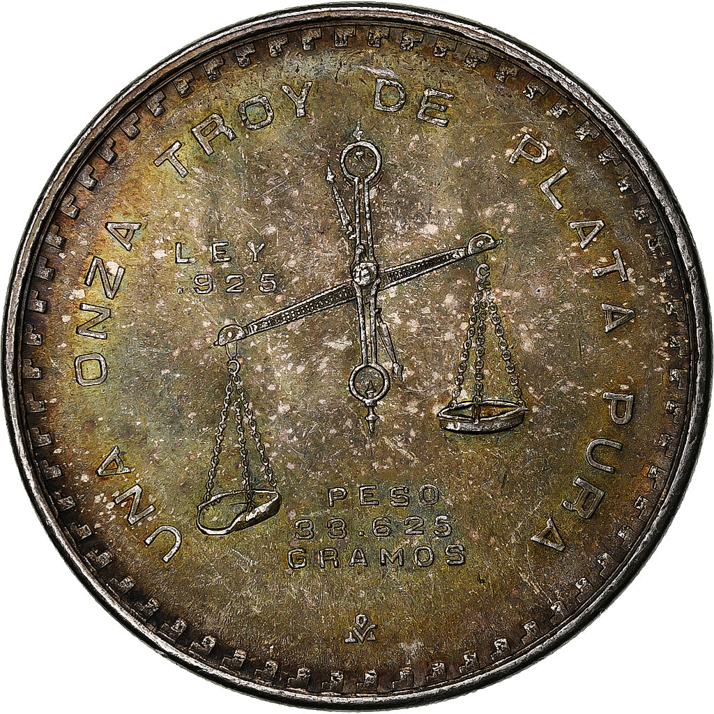 Mexico, 1 Onza, 1980, Mexico City, Silver, MS(60-62)
