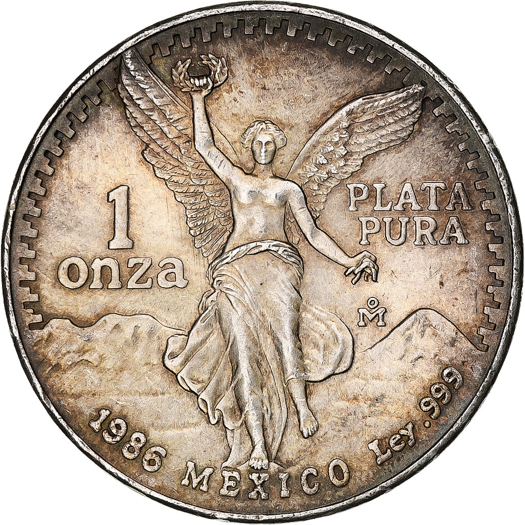 Mexico, 1 Onza, Libertad, 1986, Mexico City, Silver, MS(60-62)