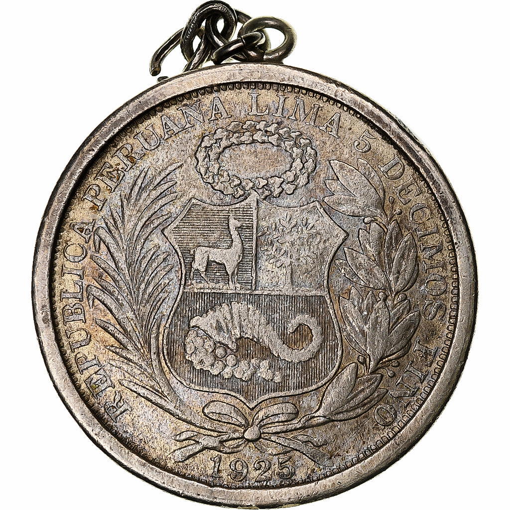 Perù, Sol, 1925, Lima, Argento, BB