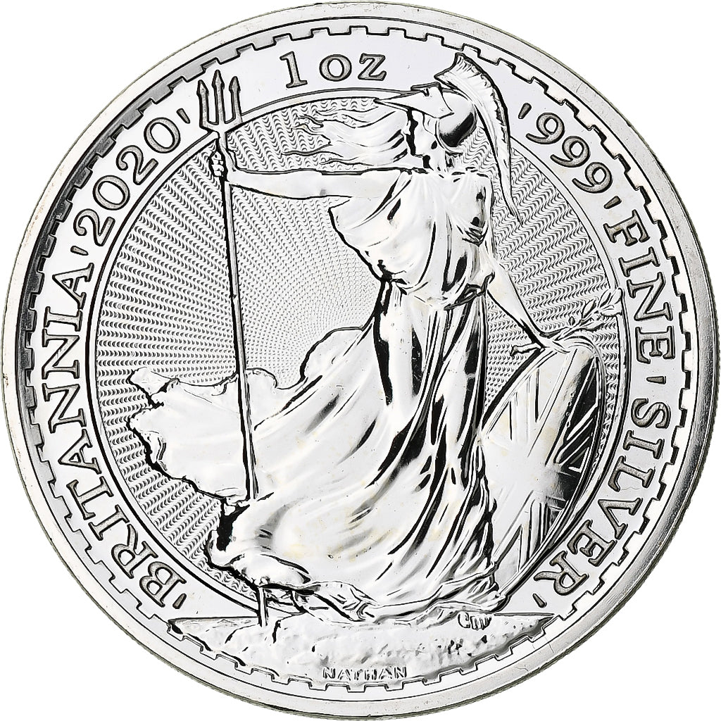 Great Britain, Elizabeth II, 2 Pounds - 1 Oz, Britannia, 2020, London, Silver