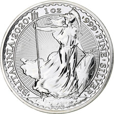 Grande-Bretagne, Elizabeth II, 2 Pounds - 1 Once, Britannia, 2020, Londres
