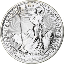 Great Britain, Elizabeth II, 2 Pounds - 1 Oz, Britannia, 2020, London, Proof
