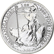 Great Britain, Elizabeth II, 2 Pounds - 1 Oz, Britannia, 2020, London, Proof