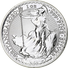 Gran Bretagna, Elizabeth II, 2 Pounds - 1 Oz, Britannia, 2020, London, FS
