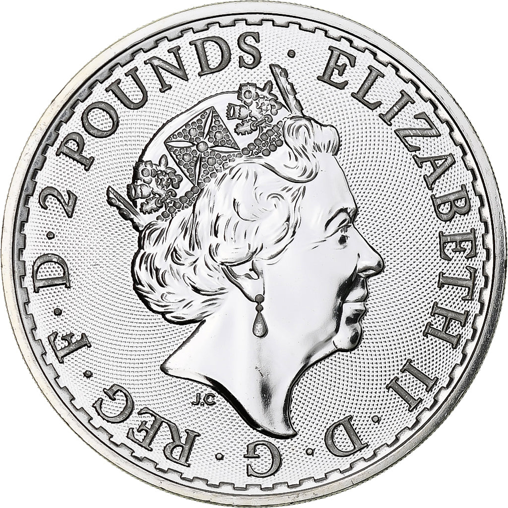 Gran Bretagna, Elizabeth II, 2 Pounds - 1 Oz, Britannia, 2020, London, FS