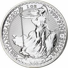 Gran Bretagna, Elizabeth II, 2 Pounds - 1 Oz, Britannia, 2020, London, FS