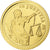Costa do Marfim, 1500 Francs CFA, Justice, 2007, Proof, Dourado, MS(65-70)