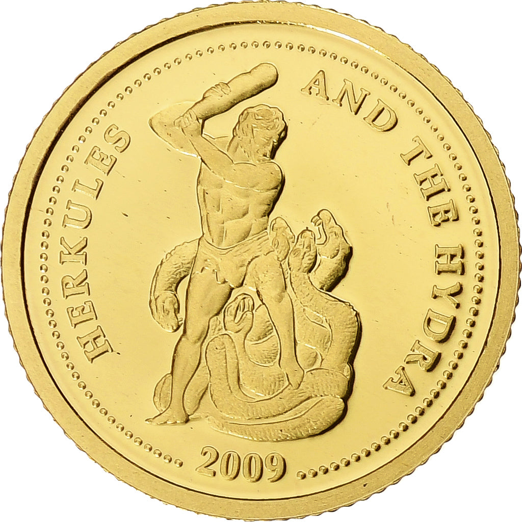 Palau, Dollar, Hercule et l'Hydre, 2009, PP, Gold, STGL