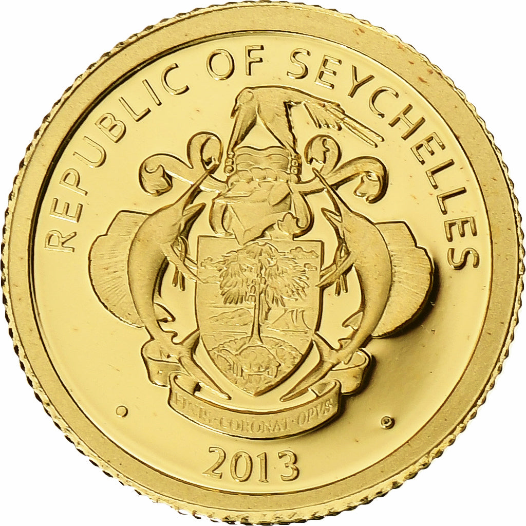 Seychelles, 25 Rupees, Mahatma Gandhi, 2013, Proof, Gold, MS(65-70)