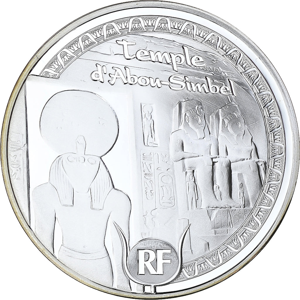 Francja, 10 Euro, Egypte, Temple d'Abou-Simbel, Proof, 2012, MDP, Srebro
