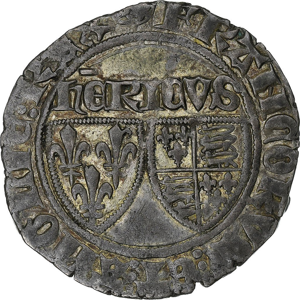 França, Henry VI, Blanc aux Écus, 1422-1453, Paris, Lingote, AU(50-53)