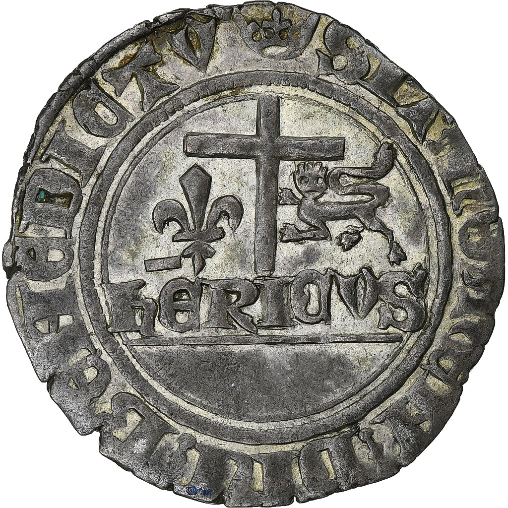 França, Henry VI, Blanc aux Écus, 1422-1453, Paris, Lingote, AU(50-53)