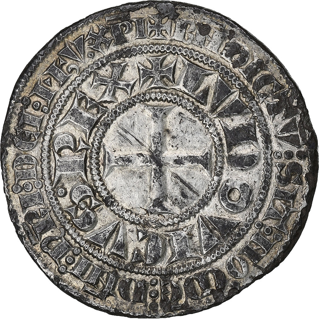 France, Louis IX, Gros Tournois, 1245-1270, Silver, AU(50-53)