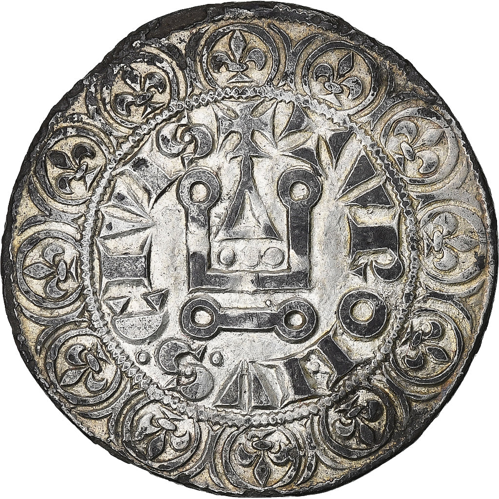 France, Louis IX, Gros Tournois, 1245-1270, Silver, AU(50-53)