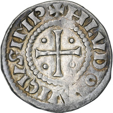 France, Louis le Pieux, Denier au temple, 814-840, Argent, TTB+