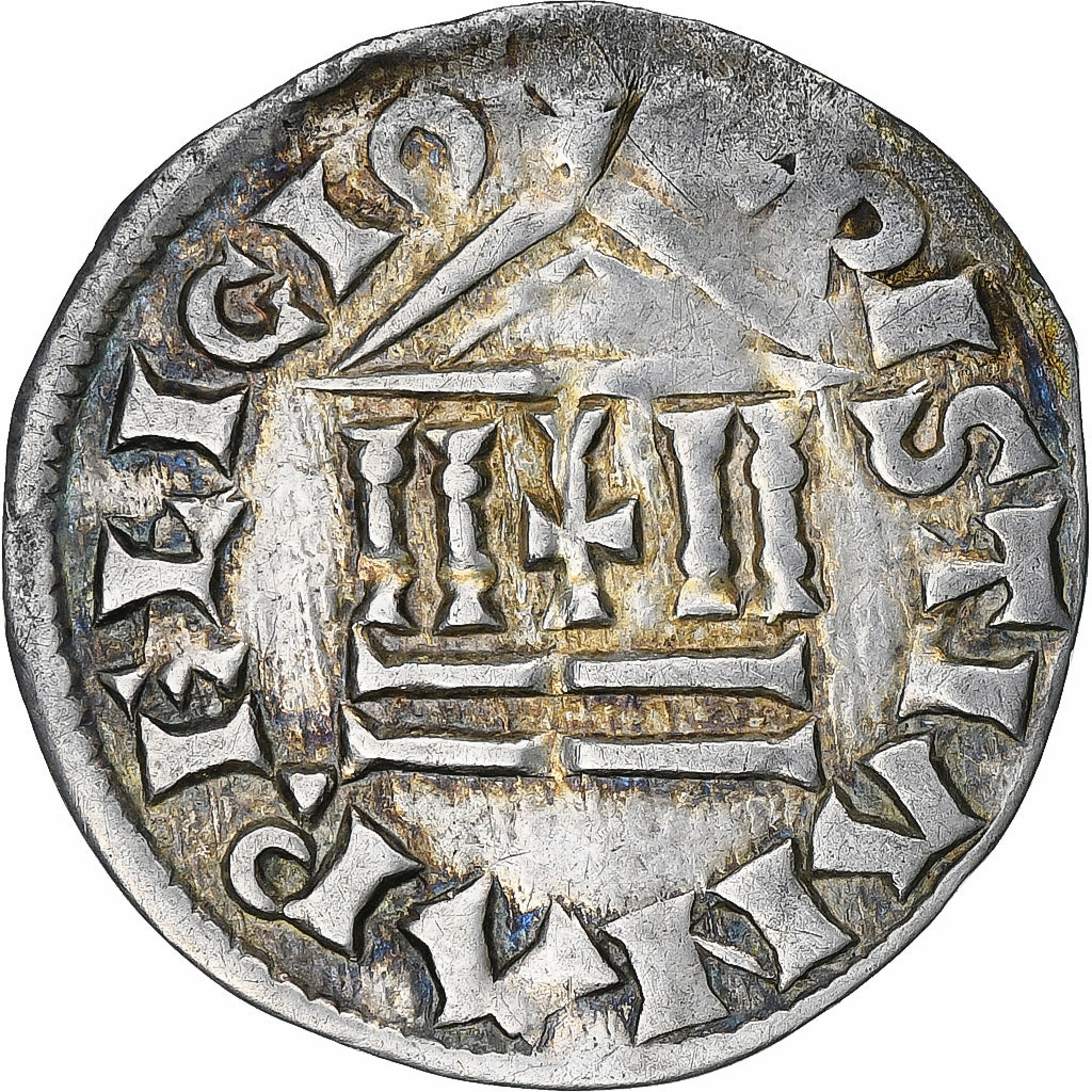 Frankreich, Louis le Pieux, Denier au temple, 814-840, Silber, SS+