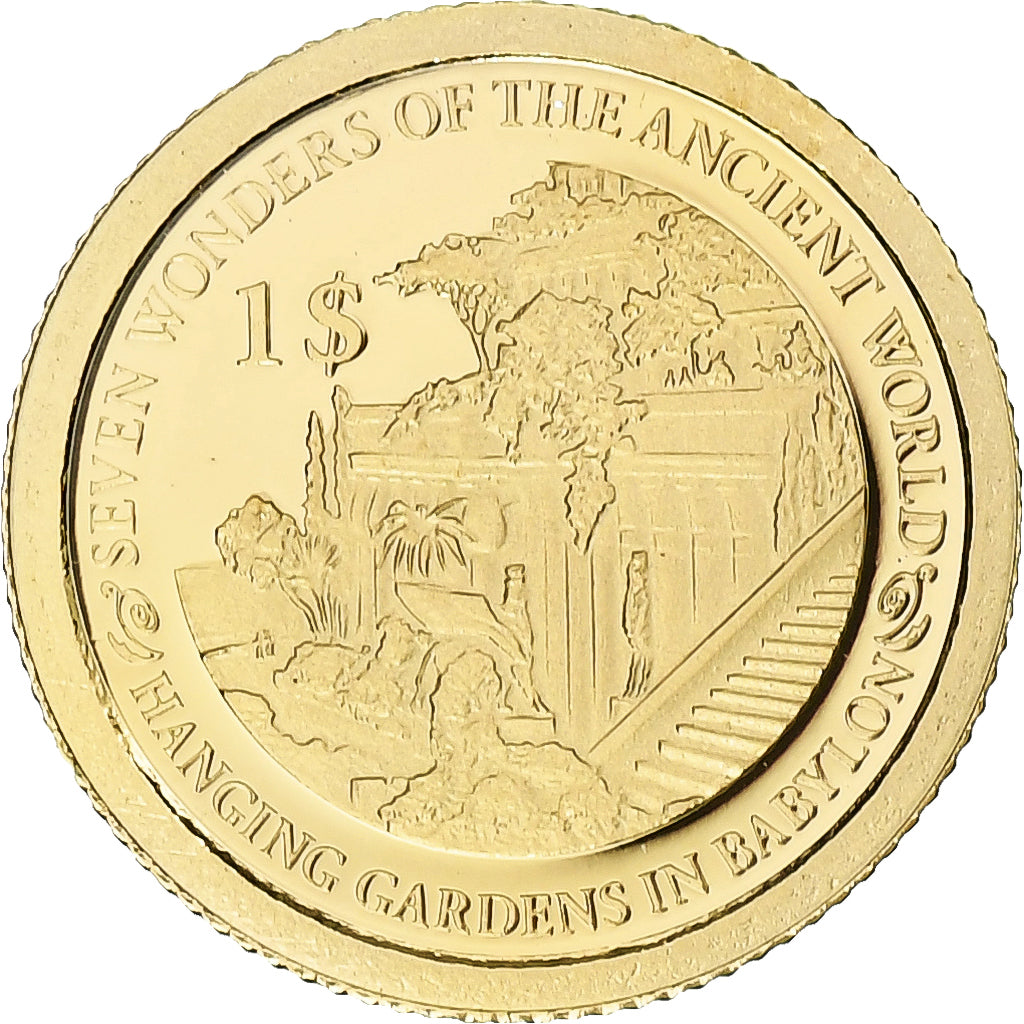 Ilhas Salomão, Dollar, Jardins suspendus de Babylone, 2013, Proof, Dourado