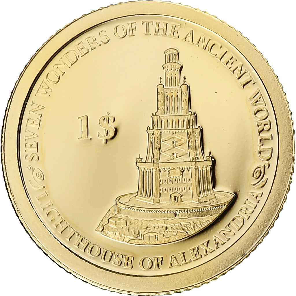 Solomon Islands, Dollar, Le phare d'Alexandrie, 2013, Proof, Gold, MS(65-70)
